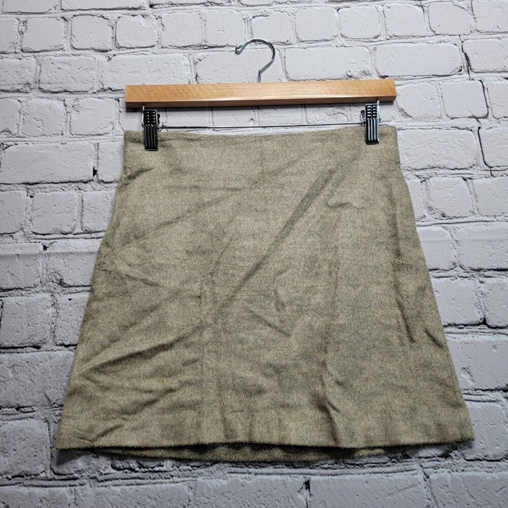 French Connection Beige Tan Felt Mini Skirt Size 2